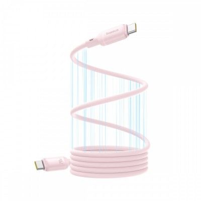 Cabo magnetico baseus picogo usb-c to usb-c 240w 1m baby pink