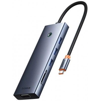 Ultrajoy Series 10-Port Hub Docking Station Space Cinza Type-C To Hdmi 4K@60Hz * 1 + Vga * 1 + Usb 3